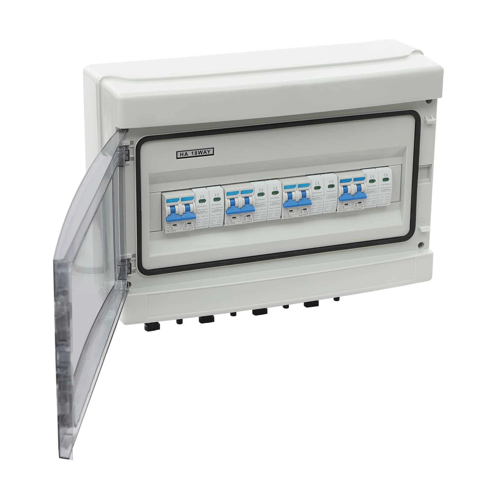Überspannungsschutz PV, PV DC 1000V -40A Trennschalter PV Anlage 4 String (4 in 4 out), DC-Solaranschlusskasten IP65 Wasserdicht für Wohnmobile Off-Grid Systeme