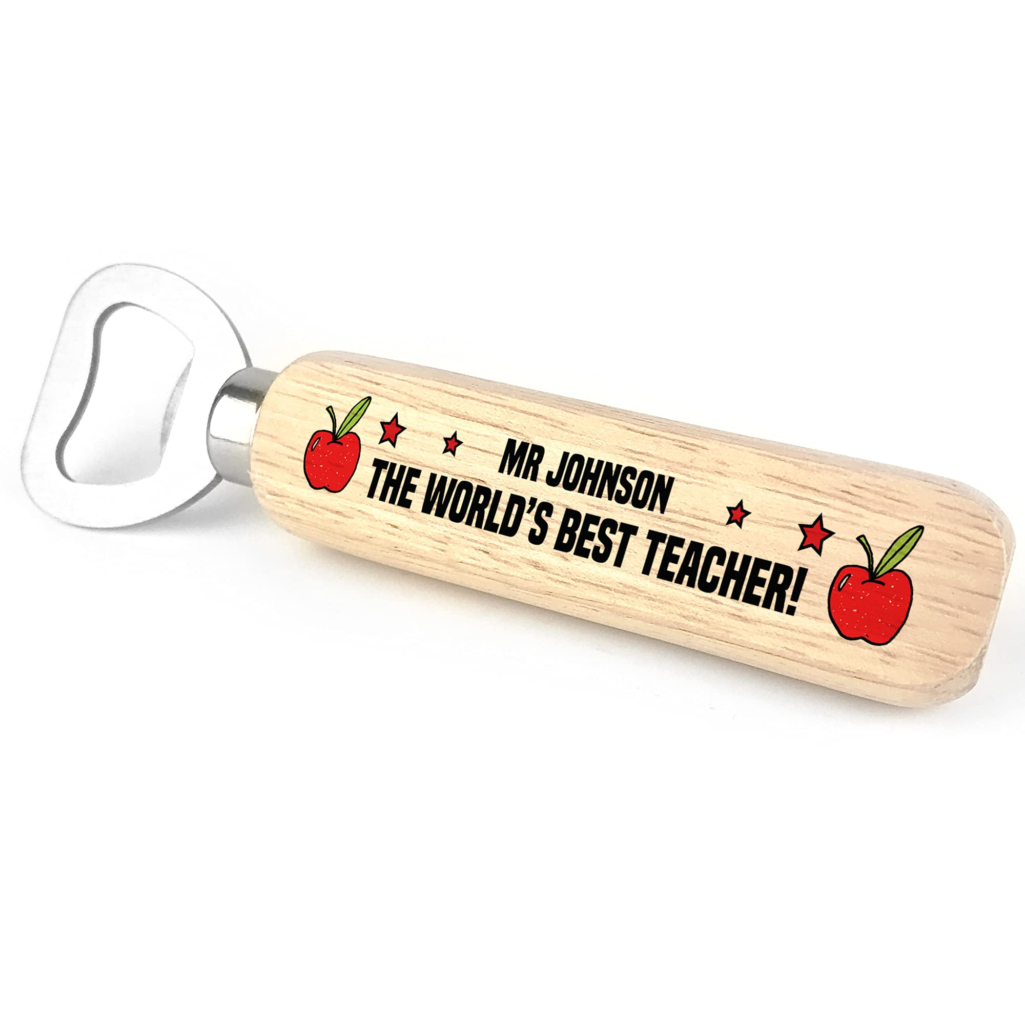 Personalised Best Teacher Gift Wood Bottle Opener Thank You Leaving School Gift