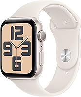 Vista 1 de Apple Watch SE (2nd Gen) [GPS 44mm] Smartwatch with Starlight Aluminum Case with Starlight Sport Band M/L. Fitness and Sleep Trackers, Crash