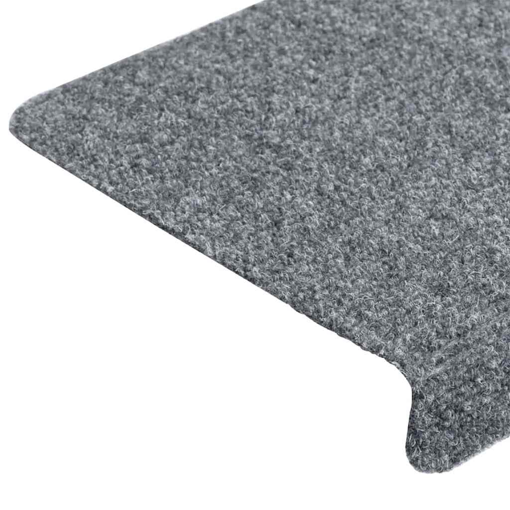 Lot de 5 tapis d'escalier autocollants - Gris clair - 65 x 21 x 4 cm - Antidérapant - Pour coureurs, protection et isolation phonique - Intérieur