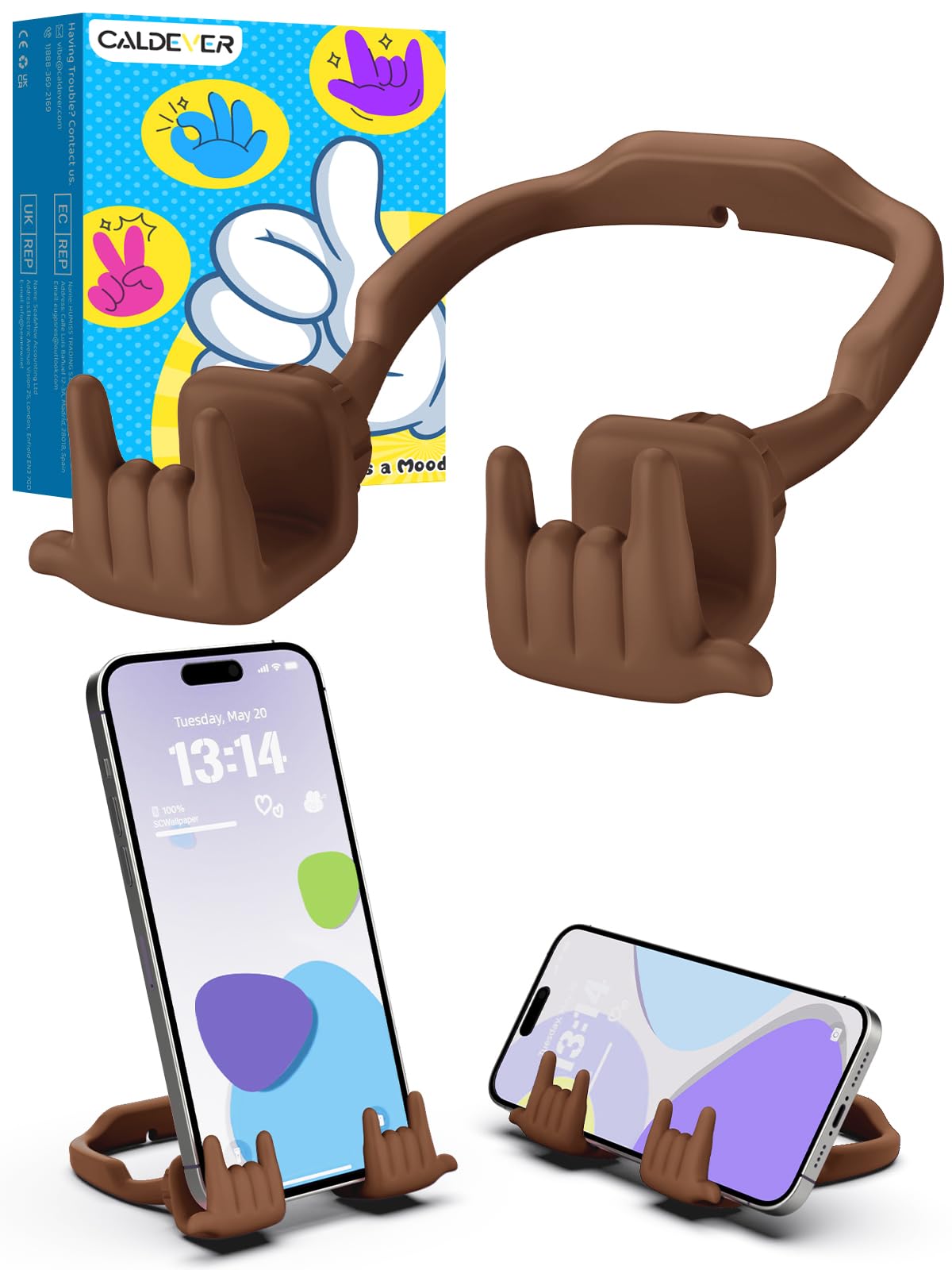 Stocking Stuffers for Teens Boys Cell Phone Stand Patented 1 Pack Brown