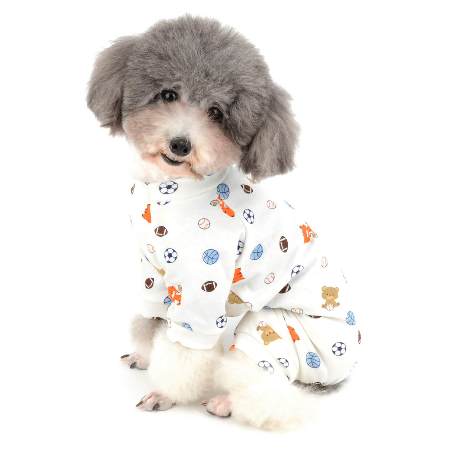 Pigiama in Cotone per Cani, con Stampa Adorabile, per Animali Domestici, con Motivo a Anatra, Stile Britannico, per cagnolini e Tutine, Vestiti per Cani da Compagnia