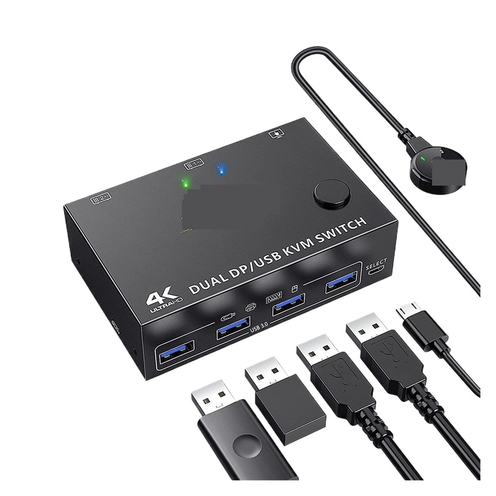 DP Dual Monitor KVM Switch DisplayPort 1.4 USB 3.0 Switcher Controls Splitter for Computer Laptop Sharing Keyboard Mouse Printer-image-29