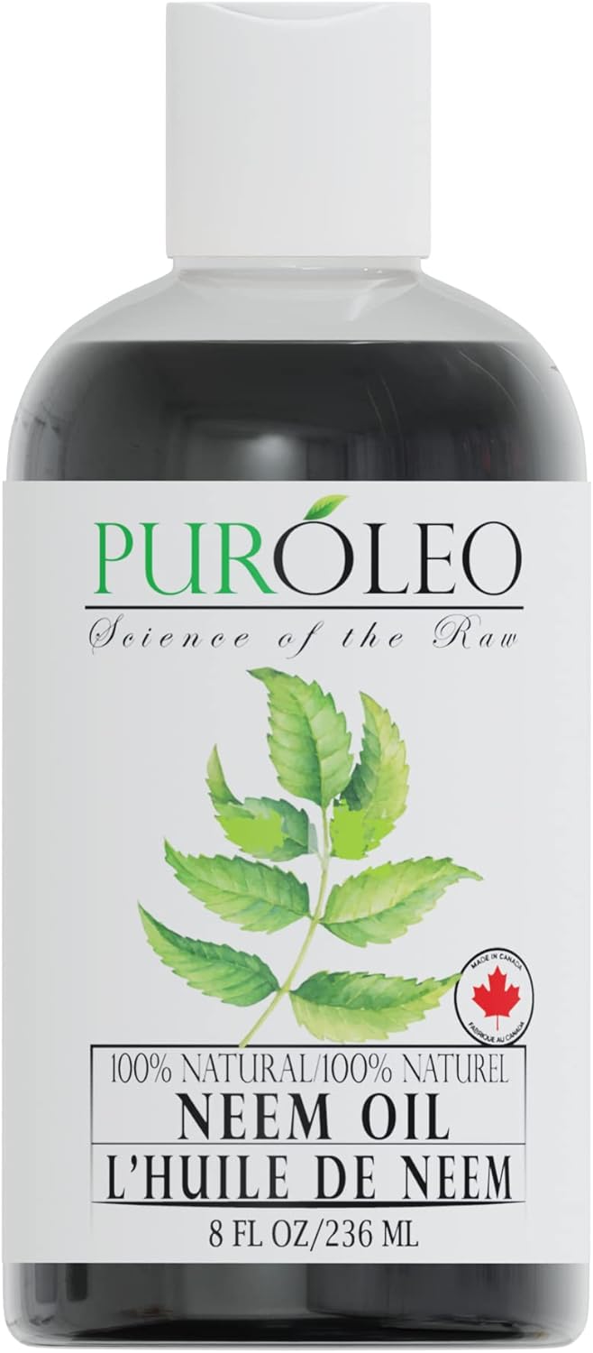 PUROLEO NEEM Oil 8 Fl Oz/236 ML (Packed In Canada) Pure and Natural