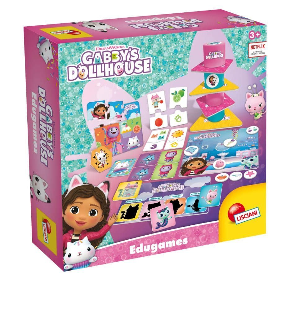 Lisciani - GABBY'S DOLLHOUSE - Learning Set Educational Games For Childern 3 years old - Stimulates Logic and Imagination - Develops Memory - Edugames - Made in Italy — image 1