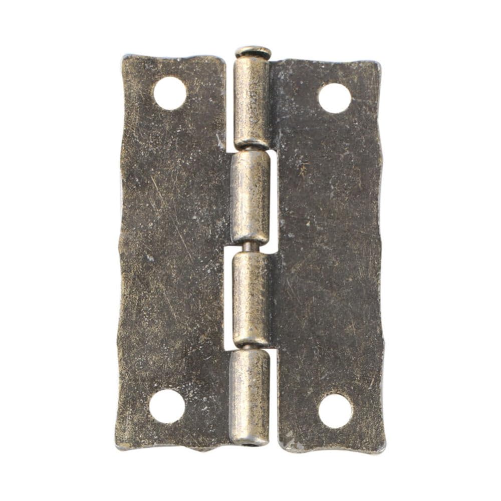 6 bisagras de puerta de gabinete de bronce antiguo para bisagras de muebles de caja de bricolaje con tornillos, pestillo de caja de madera, herrajes para muebles, 6 piezas, CHINA (6 piezas 1)