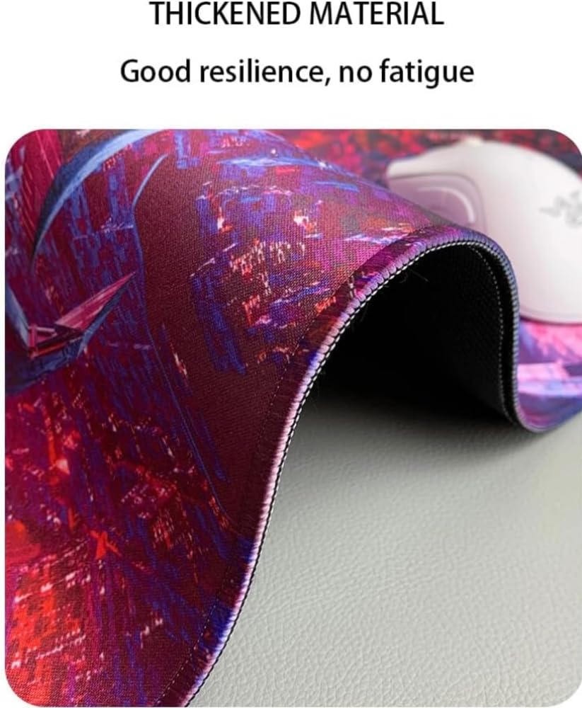 Black Topographic Mouse Pad,Gaming Desk Pad With Stitched Edges Non-Slip Rubber Base Extended XL Mousepad Big Mat Office Home Work 31 5x11 8 Inch - View #9