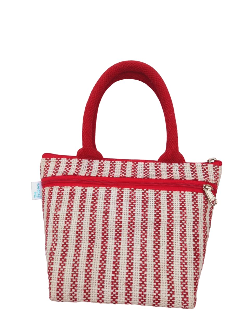 The Peoples Bag Premium quaity hand bag made with laminated RIB Jute | Tripple zipper with 2 Flat pockets | Cotton Lining | heavy duty jute fabric | Handmade (B0CTTRJGN8) Amazon Price History, Amazon Price Tracker