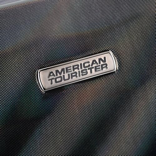 Image of American Tourister Moonlight Hardside Expandable Luggage with Spinner Wheels, Iridescent Black, Carry-On 21-Inch