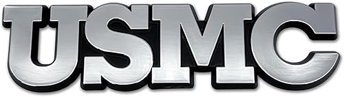 Marine Corps USMC letras en bloques cromadas, primera calidad, emblema motocicleta, camión, carro