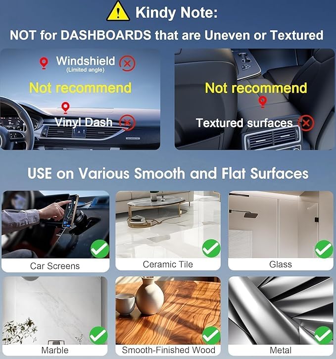 Image of 360 Vaccum Magnetic Phones Holder, Magnetic Car Phone Mount, Hands-Free Suction Cup Phones Holder for Car /Gym /Mirror /Shower, Car Mount Compatible with All Mobile (Non-Extended)