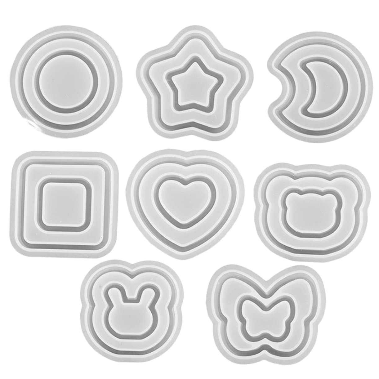 EXCEART 32pezzi Stampi Per Portachiavi Silicone Creativi Per Realizzare Portachiavi Personalizzati Mobile Kit Per Hobby Te Per e