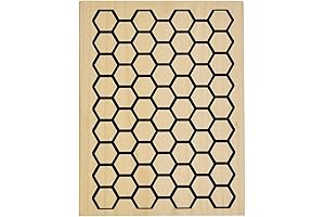 Precise Honeycomb Wood Stamp: Elevate Your Paper Crafts