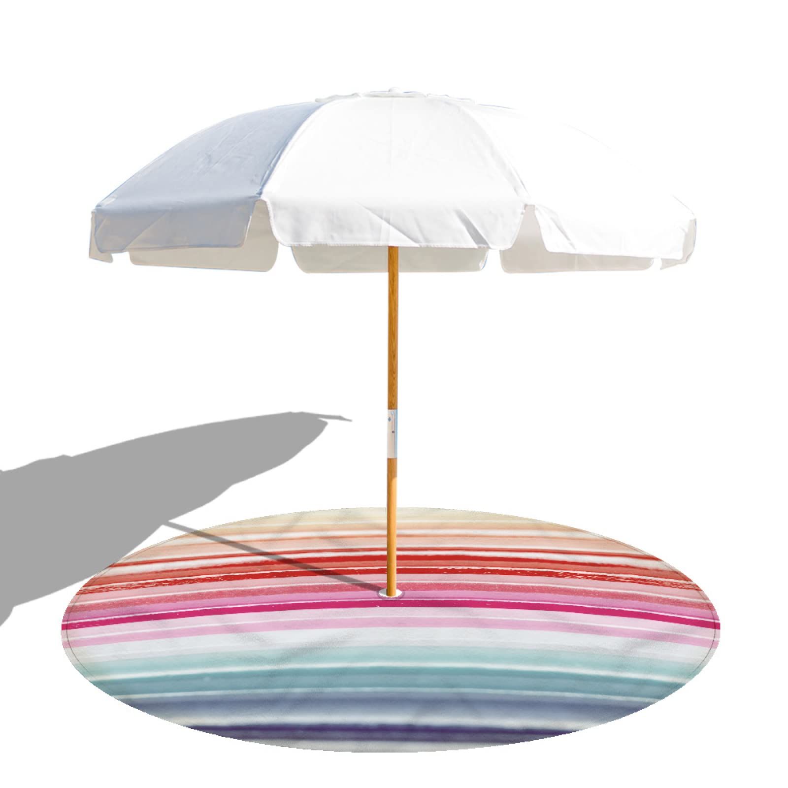 Estera De Pícnic Alfombra De Playa Manta Playa Estera De Playa Color Line Clause Almohadilla Para Sombrilla De Playa Agujero De 8 Cm Más Botón A Presión Almohadilla De Playa De Terciopelo De Doble Car
