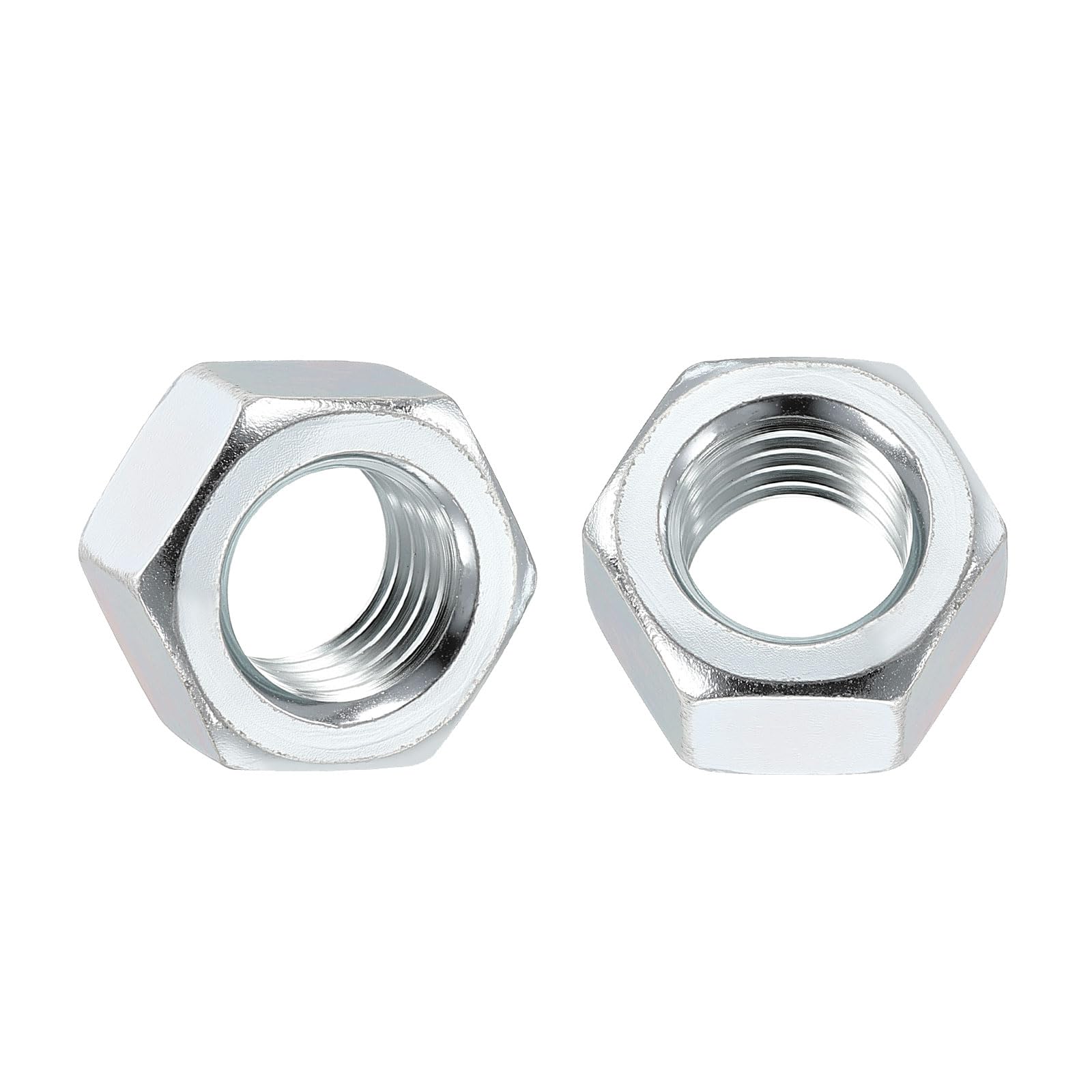 Kozelo 10pcs Hex Nuts - [5/8"-11] Carbon Steel Grade 8 Hardware Nuts for Mechanical Repair & Assembly, Standard Inch Coarse Thread Nut, Zinc Plated, ASME/ANSI B 18.2.2