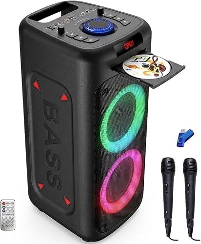 Enceinte Autonome LED 1000W Bluetooth 5.0 Lecteur CD MS06-CD-XXL