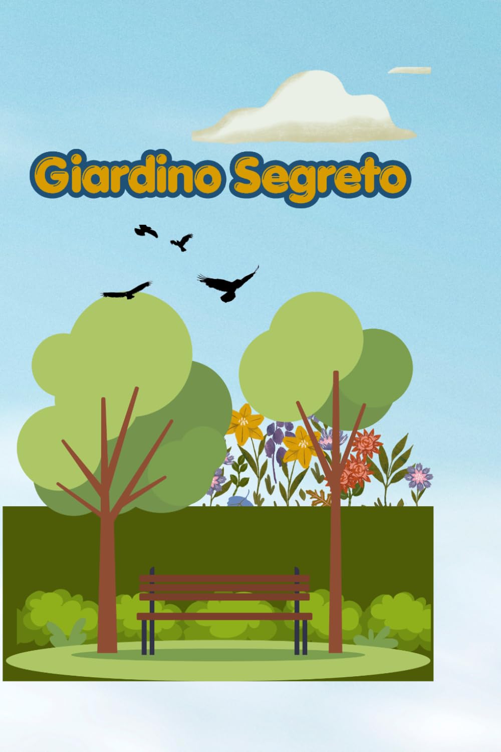Giardino Segreto: Libro da colorare per bambini: 12 bellissimi disegni magici della natura e degli animali