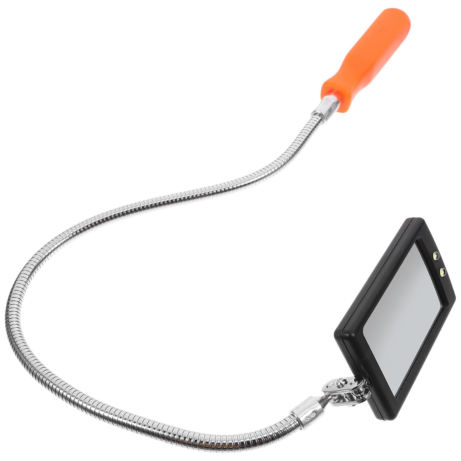 Clearlin Flexible 360° Rotatable LED Inspection Mirror for Vehicle Mechanics with Bendable Reflective Head 20x10cm, Automotive Underbody Inspection Tool for Enhanced Visibility