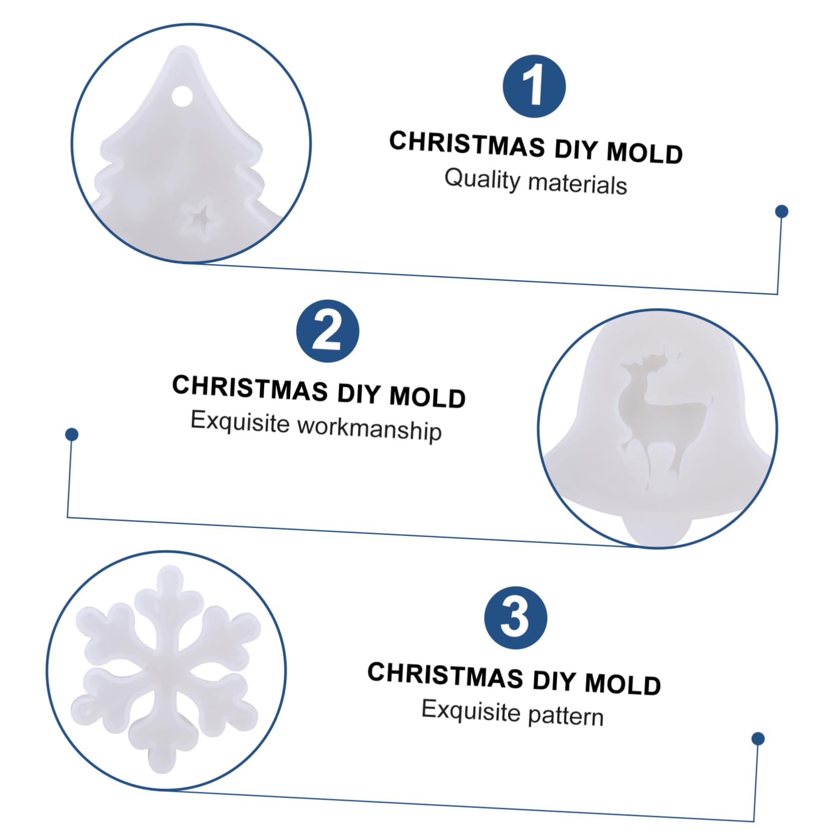 Tofficu 2 Ensembles Moules En Silicone De Noël Moules Gommeux Étain Empreneurs À Biscuits Décoration Moule De Bougeoir Moule À Cake Pops Usine De Cuisson Poêle Gel De Silice 6 Pièces * 2