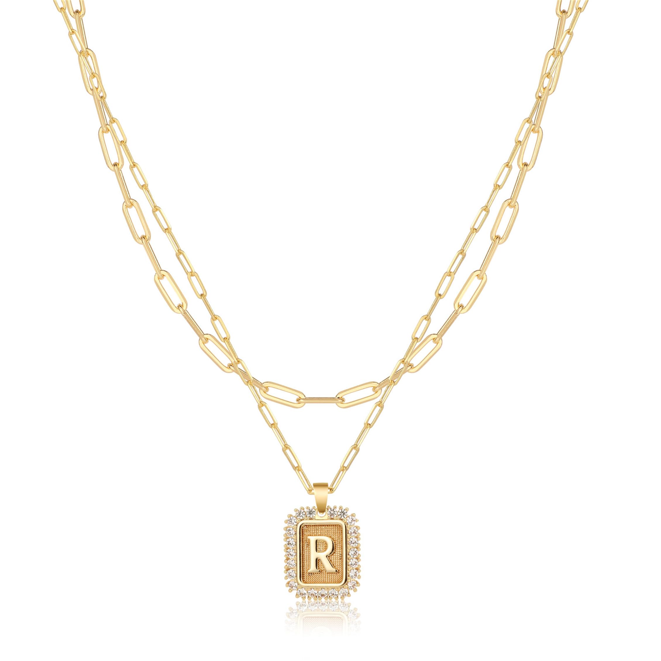 Layered Initial Necklace for Women Dainty Personalized Name Choker