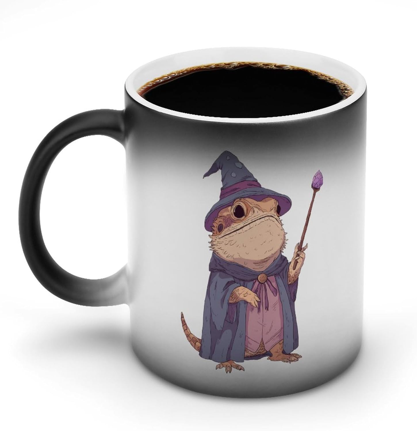 Bearded Dragon Wizards Color Changing Mug Heated Ceramic Cup Heat Sensitive Coffee Mug Fun Gift