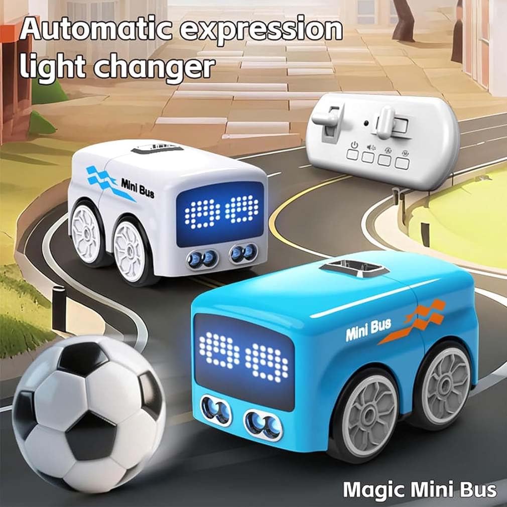 Magic Mini Rc Bus, 2026 Verbessertes RC-Fernsteuerungs-Sensor-Auto mit Gestensteuerung, automatischer Ausweichfunktion für Fahrzeuge,Patrouillenlinien-Fahrspielzeug mit 5 Modi,2.4GHz RC Autos (Blau)