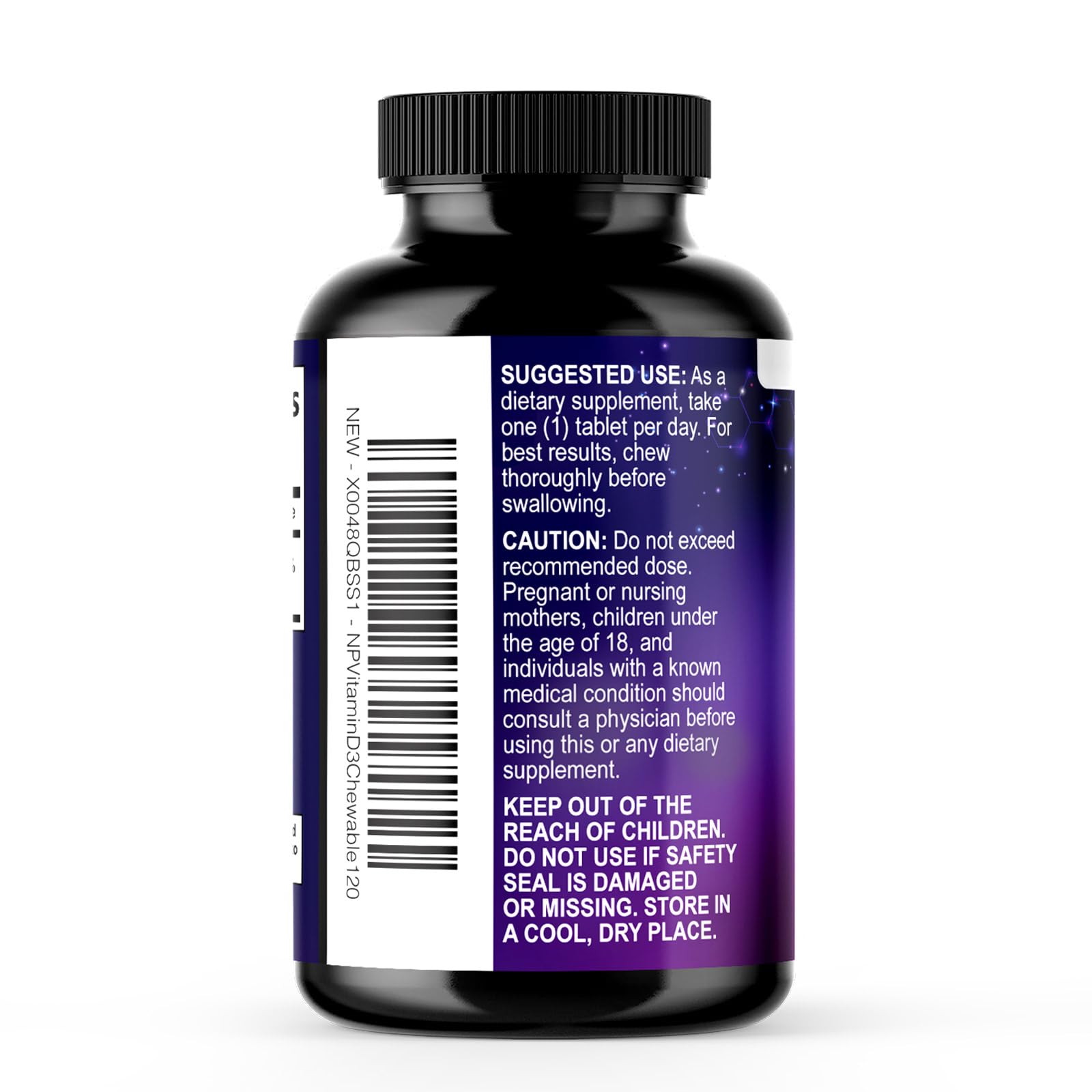 Vitamin D3 5000iu (125 mcg) - 3X Strength Immune Health Support Vitamin D Dietary Supplement for Bone, Teeth, Muscle - Vit D, Gluten Free, Raspberry Flavor, Bottled in USA - 120 Chewable Tablets — Amazon image 8