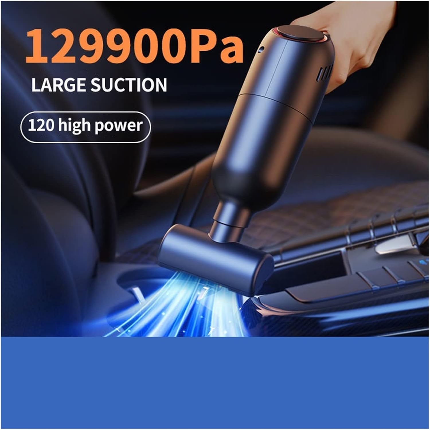 Car Vacuum Cleaner 20000pa Wireless Car Vacuum Cleaner 129900Pa 120W Handheld Portable Home & Car Dual Use Mini Vacuum Cleaner (Color : Black 69900PaGerman)