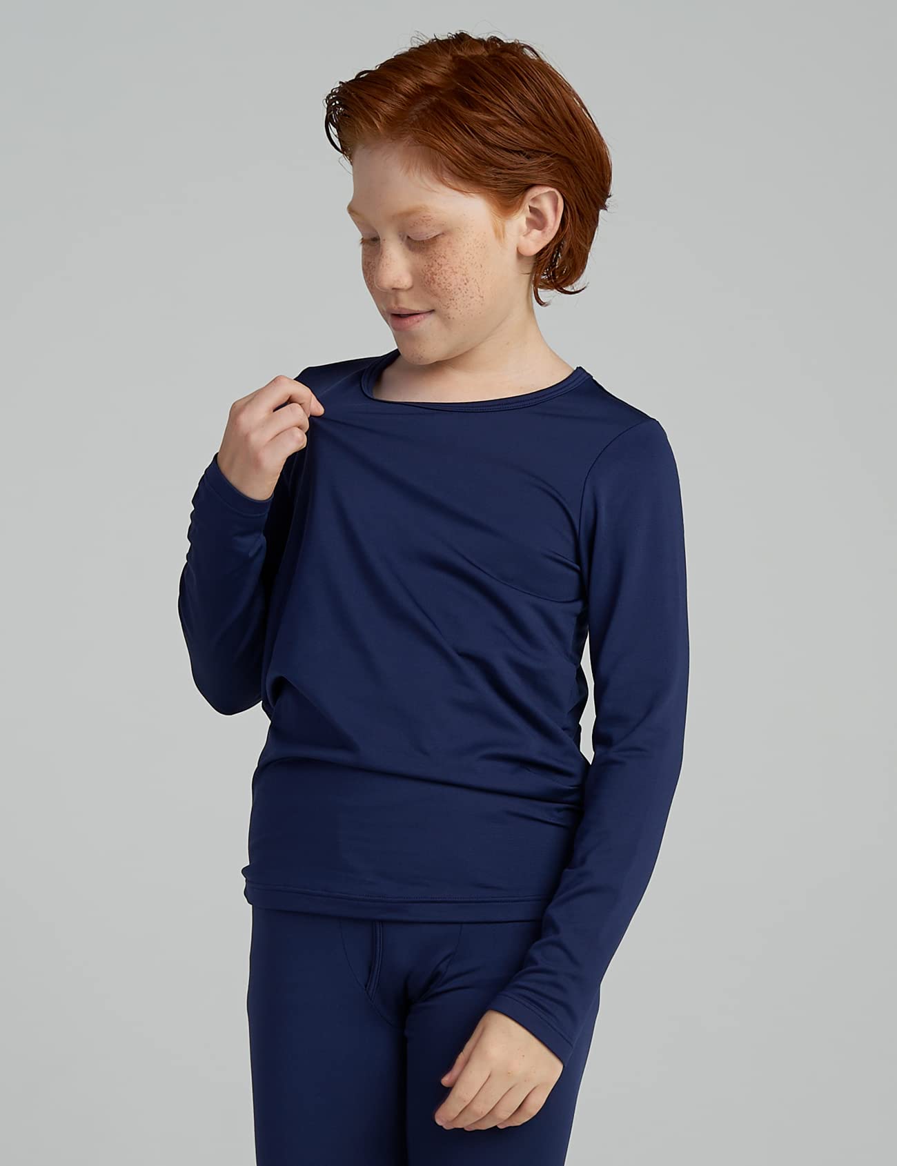 LAPASA Set Termico Intimo Bambino Caldo Leggero Strato Base Maglia a Maniche Lunghe e Pantaloni B03