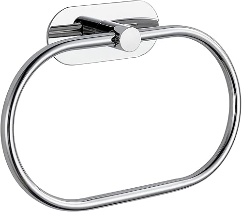 Miniatura 9 de Toallero  anillo de toalla de baño, anillo autoadhesivo para toalla de mano para baño, soporte de toalla de mano adhesivo de acero inoxidable, sin