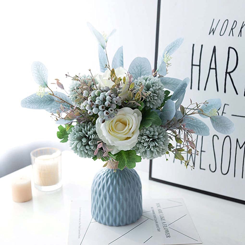 造花と花瓶 Amazon｜造花 青 フラワーアレンジメント 花瓶付き インテリア