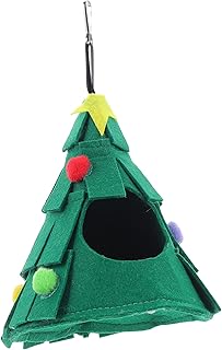 ABOOFAN 2 Peças Hamster Ninho De Natal Cama De Coelho Gaiola De Porco Hamster Ninho De Dormir Esconderijo De Hamster Casa Quente Ninho De Ouriço Brinquedos De Natal Rede Lavável Pet