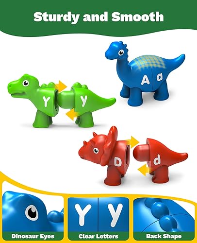Miniatura 6 de 26 piezas de juguetes de aprendizaje del alfabeto de dinosaurios para 18M+, juguetes educativos Montessori para niños de 3, 4, 5 años, actividades