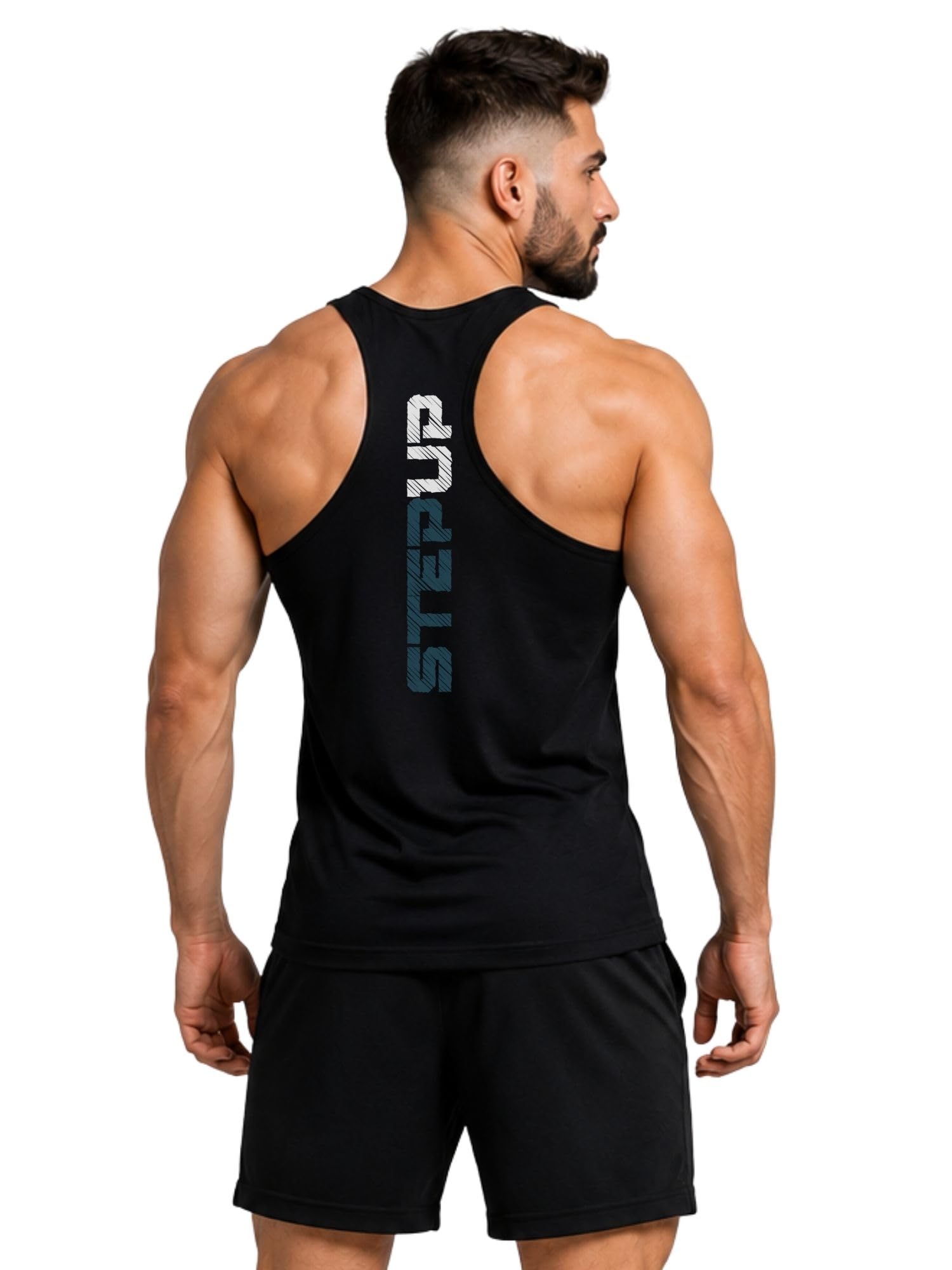 3colors Men's Gym Vest Quick Dry Sleeveless Tank Top | Performance Activewear | Workout, Running, Training & Fitness Vest-STEPUP-picture-28