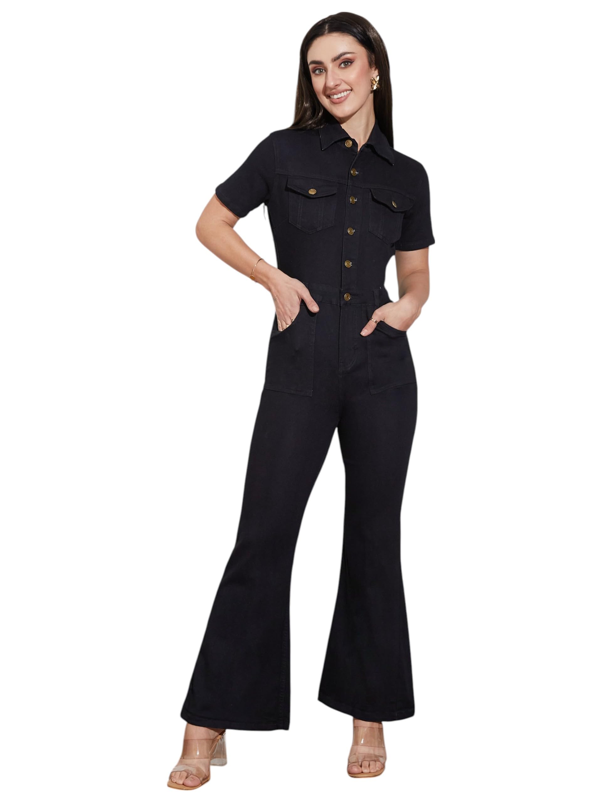 miss chase Women's High Rise Regular Stretchable Denim Jumpsuit (MCSS25DEN75-36-62-28, Black, 28)-picture-23
