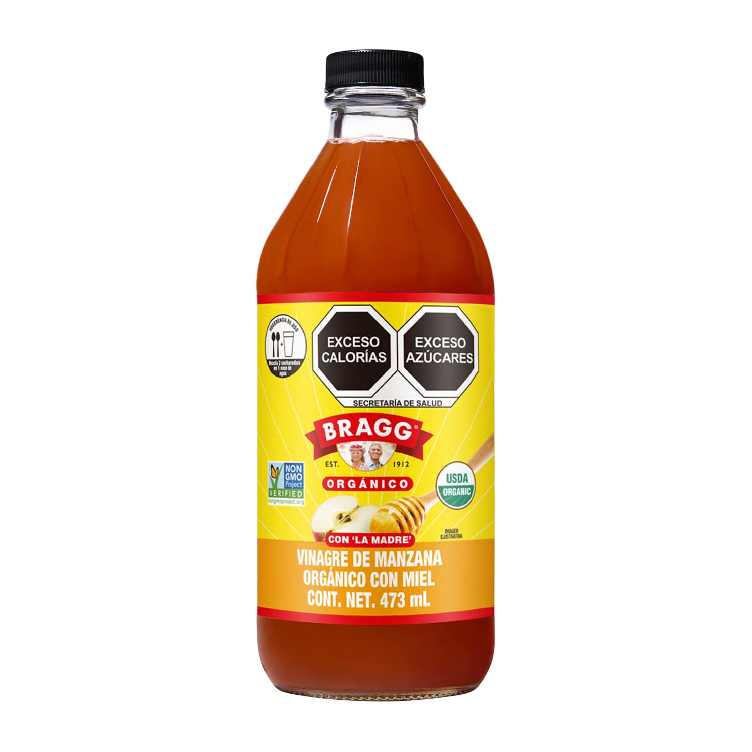 Bragg Organic Apple Cider Vinegar Honey Blend with the Mother - 16 fl oz - Raw and Unfiltered