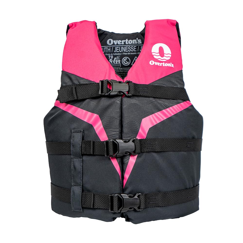 Overton's Youth Flotation Vest - USCG Approved Type III Life Jacket for Kids (50-90 lbs), Durable Nylon Material with Quick-Release Buckles for a Secure Fit