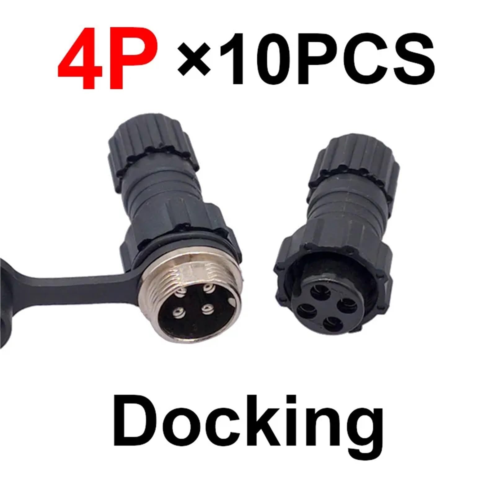 10 szt. Złącze GX16 M16 Tylna nakrętka sprzęgła męskie i żeńskie i wtyczka 2pin 3pin 4pin 5pin 6pin 7pin 8pin 9pin 10pin (dokowanie 4P 10 sztuk)