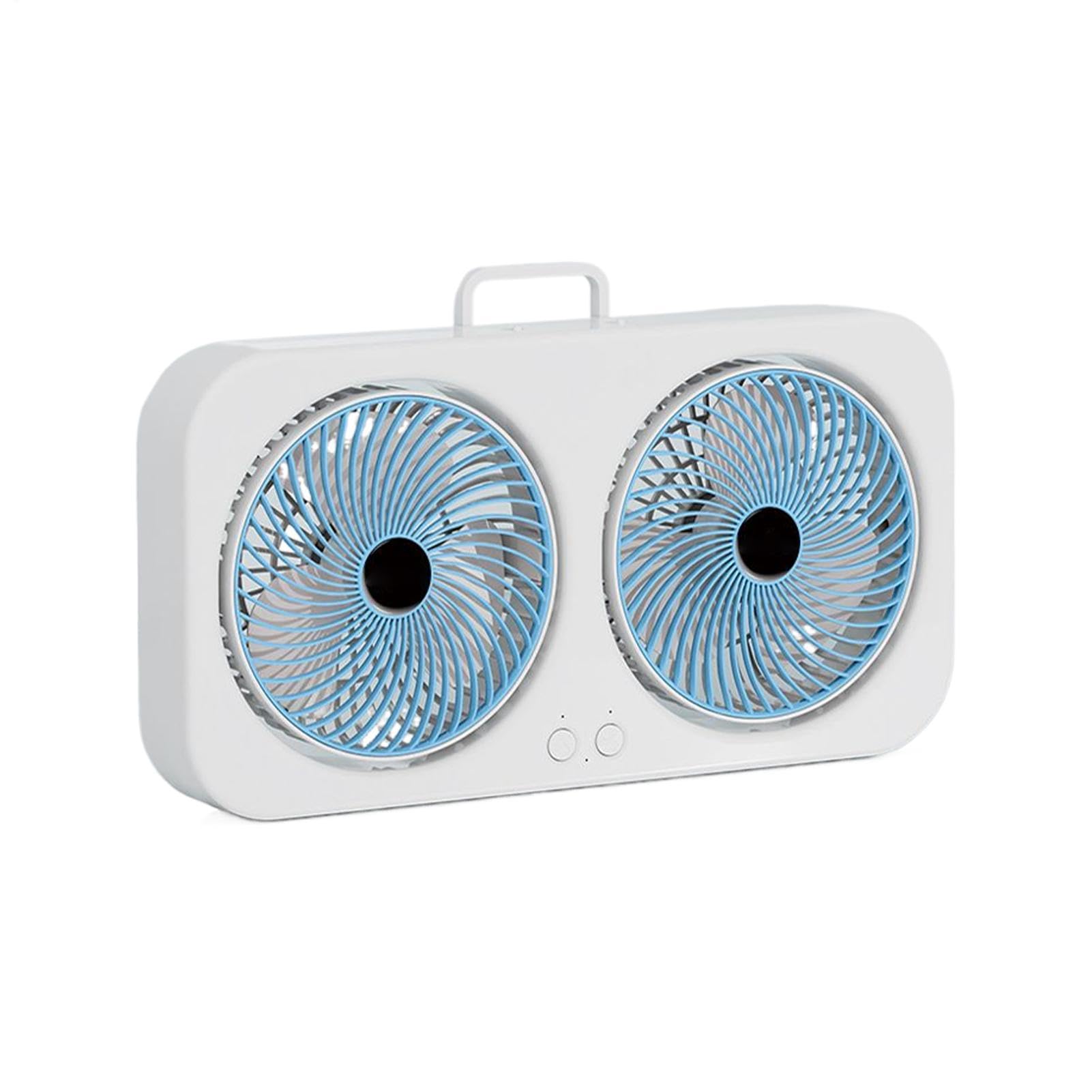 Petit ventilateur de bureau double tête rechargeable USB silencieux suspendu
