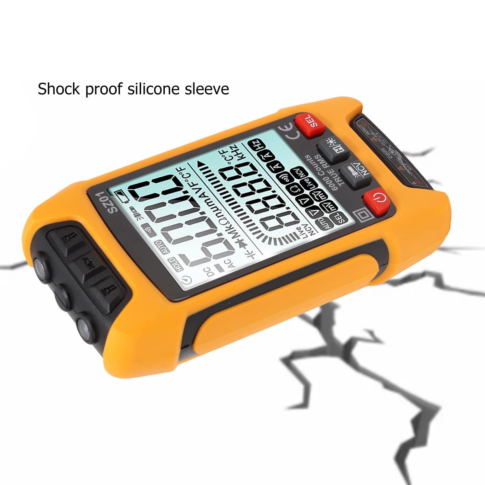 Digital Multimeter, DC AC Voltmeter, High Accuracy Automatic Fire Prevention Tester Kit with Backlight LCD Display - Image 4