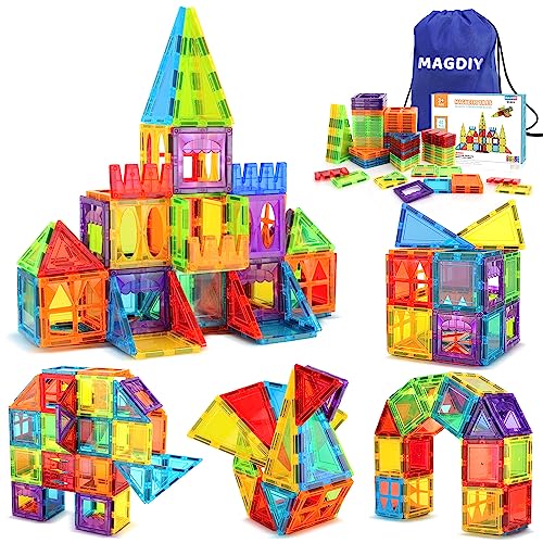 Magnetic Tiles For Kids Toys, Stem Magnetic Blocks Building Toys, Toddler Toys For Boys Age 3-4, Preschool Learning Educational Montessori Toys For 3+ Year Old, Christmas Birthday Gift For Toddlers #TOP23