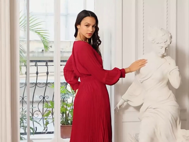 GRACE KARIN Elegante Abito Estivo Lungo da Donna A Trapezio con Scollo Quadrato E Maniche ad Aletta per Vacanze al Mare Rosa Viola S