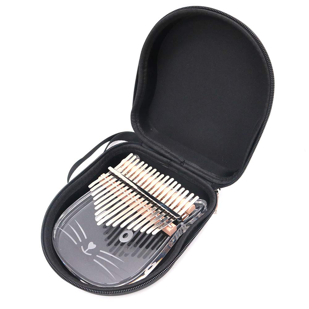 Alnicov 17 touches Kalimba (forme de lapin) fabriqué à la main en acrylique avec des accessoires pour enfants et adultes