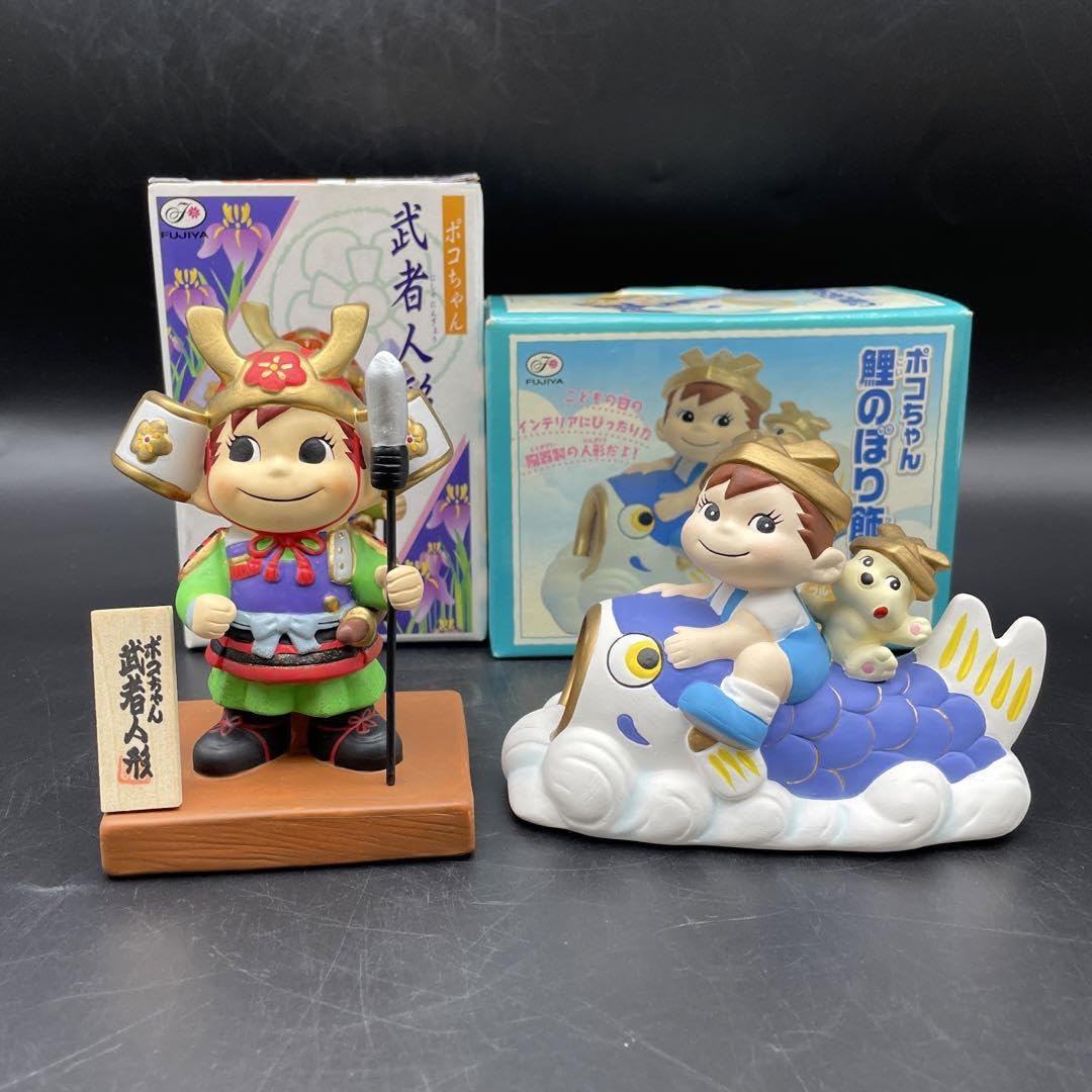 ポコちゃん武者人形セット Amazon | 不二家 ポコちゃん武者人形 鯉のぼり飾り セット 陶器 BFR2W