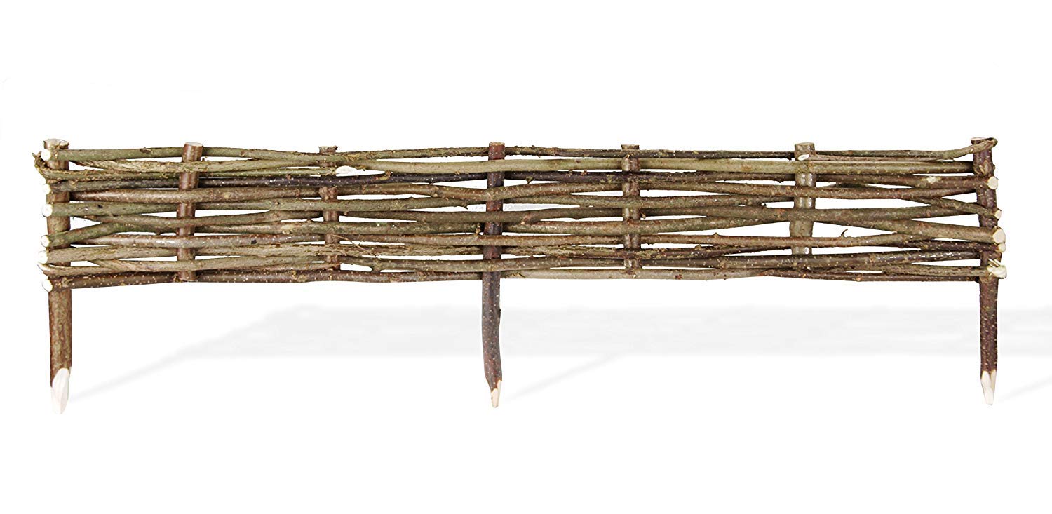 Primrose Brown Pack Of 2 Woven Hazel Hurdle Garden Lawn Edging Perimeter Border Screening 2 X 1M (2M)