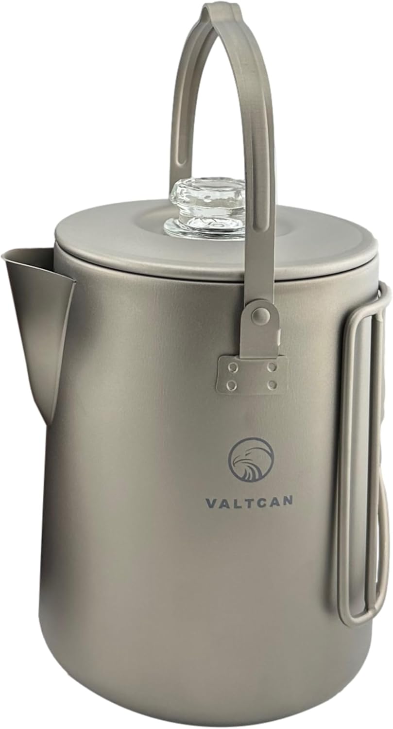 Valtcan Titanium Percolator Coffee Maker Pot 1.5L