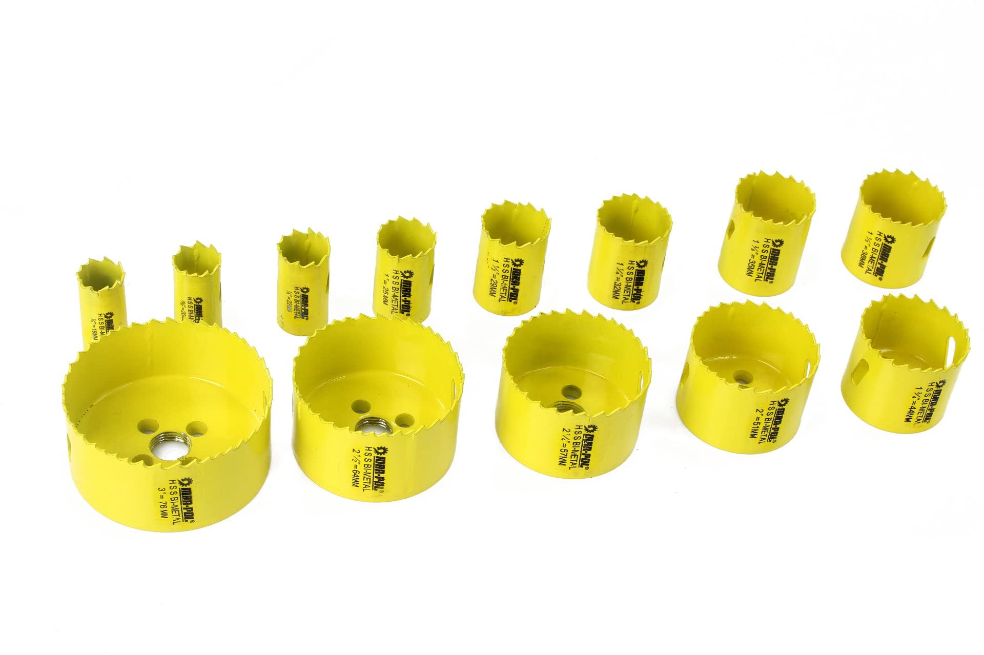Kit set seghe a tazza 17 pezzi 19-76mm frese per metallo acciaio legno con punte