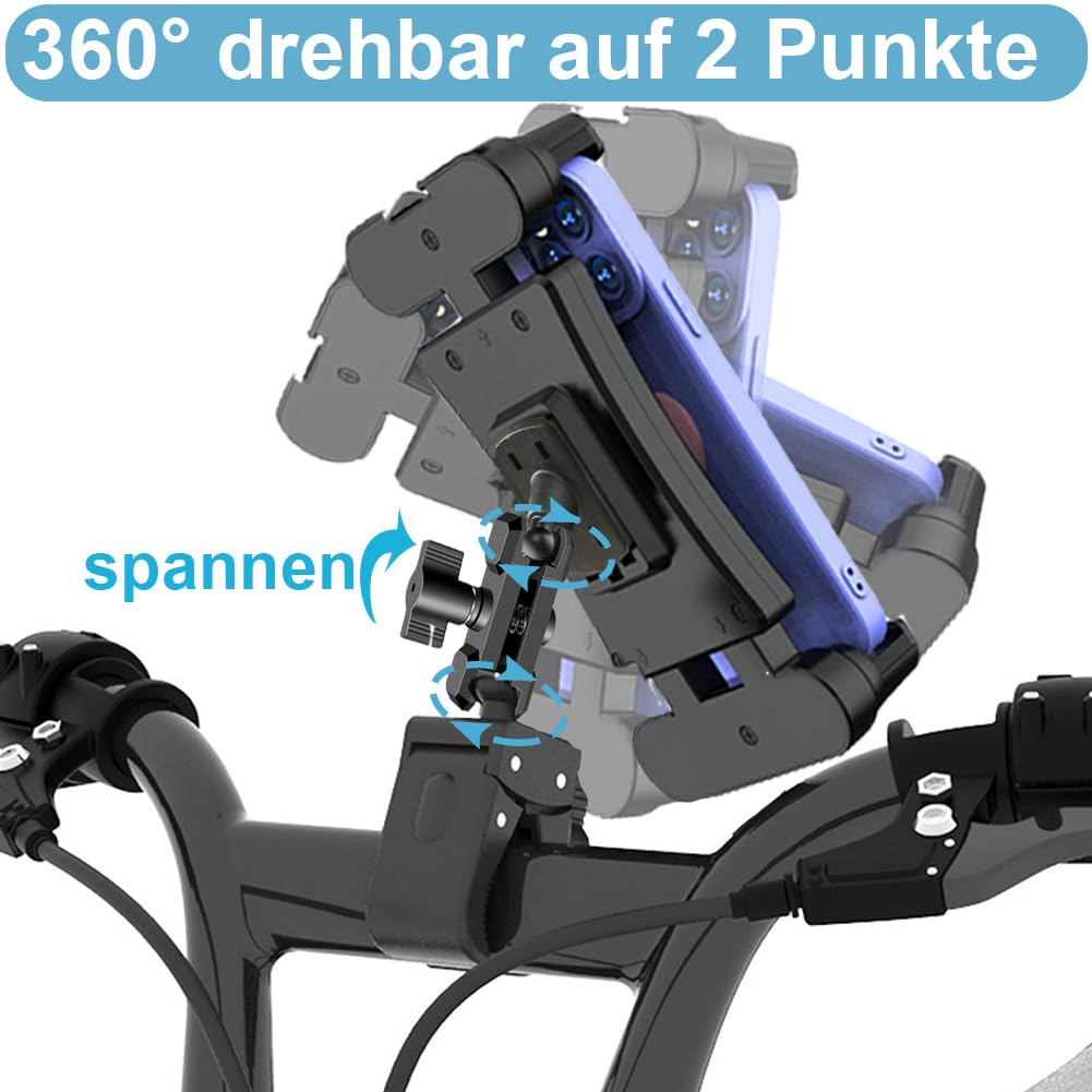 Support de tablette, tapis de course, vélo d'appartement, support de tablette, rotatif à 360 °, support de tablette pour spinning, support de microphone, guidon de bureau pour smartphones et