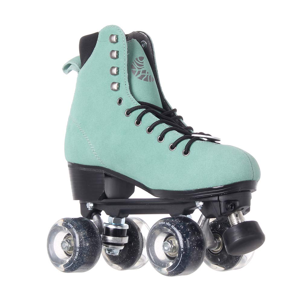 Luna Skates Quad Roller Figur Jam Dance Rollschuhe Leder Quadskates Abec9 Verstellbarer Stopper