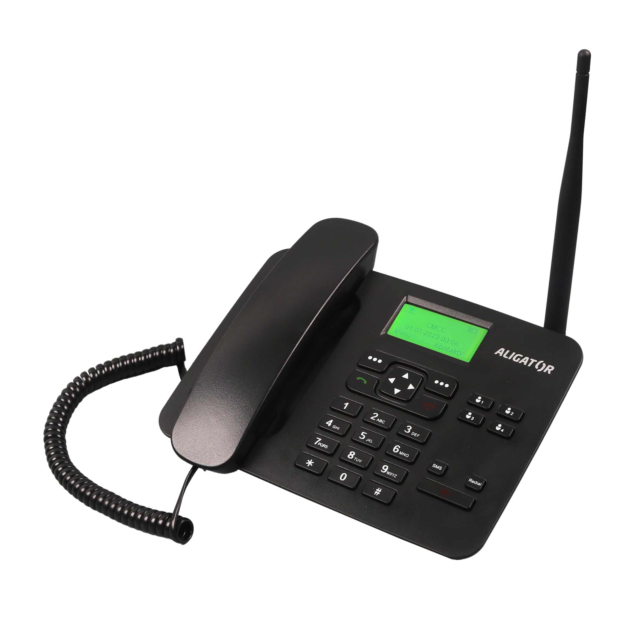 Aligator T100 GSM telefon komórkowy w klasycznym stylu telefonu stołowego (czarny)